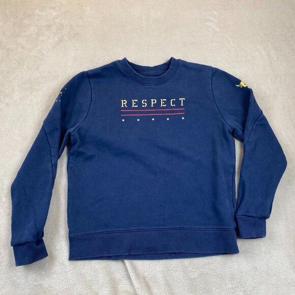 Under Armour Mens Sweatshirt Medium Crewneck Pullover 'Respect' Casual Navy - Picture 12 of 13